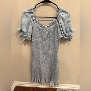 Blue and Pink Striped Women's dress